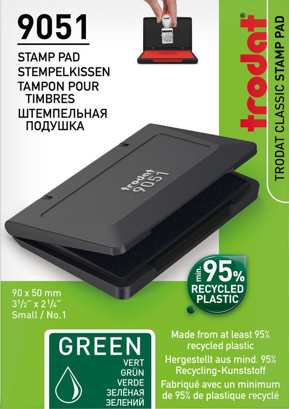 Trodat Stempelkissen – getränkt, Kunststoff, 50 × 90 mm, Grün, EU Ecolabel