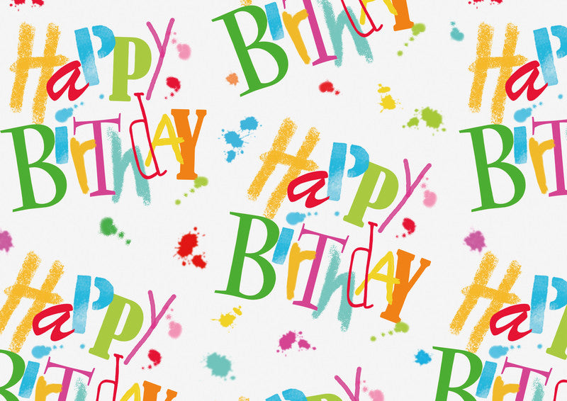 Braun + company Geschenkpapier – Birthday Dance – gestrichenes Papier – 700 × 2000 mm