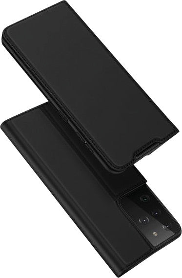 Dux Ducis Booklet-Hülle – für Samsung Galaxy S21 Ultra – schwarz – mit Kartenfach, Magnetverschluss