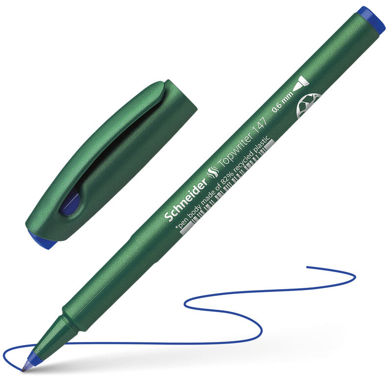 Schneider Schreibgeräte Topwriter 147 Fineliner – 10er-Set – blau