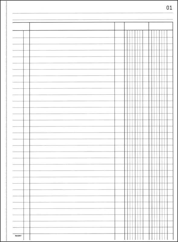 Favorit Formularblock – Kolonnen, mehrsprachig, 50 Blatt, A4