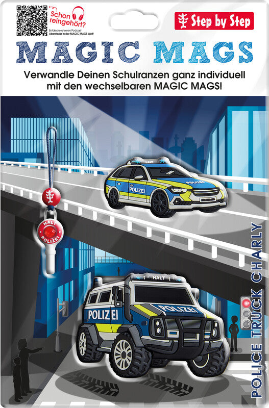 Step by Step Magic Mags Zubehörset – 3-teilig – Police Truck Charly – für Cloud, Space, 2in1 Plus und andere