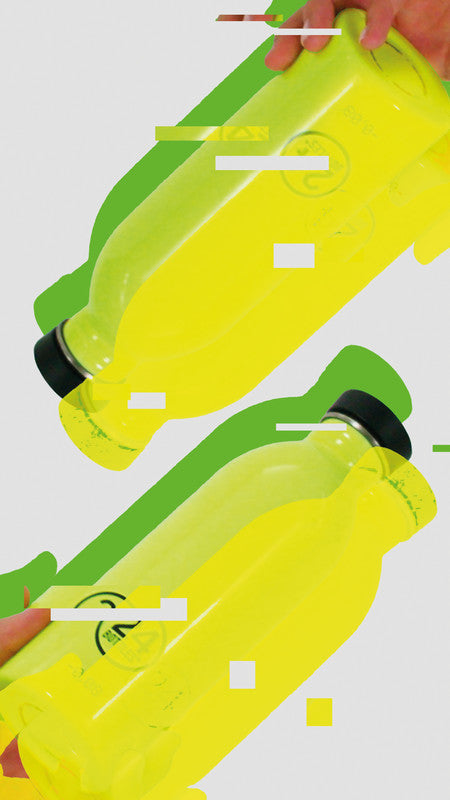 24Bottles Trinkflasche Urban Reactive – 5 dl – Edelstahl, Schraubverschluss, auslaufsicher – Gelb/Grün