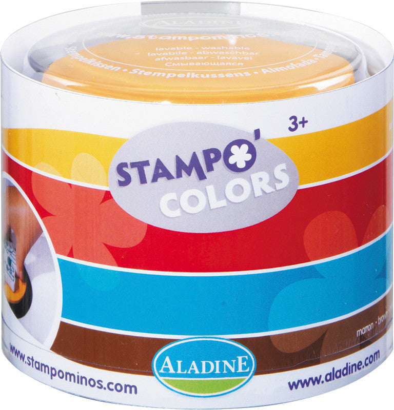 Aladine kids Aladine – Stempelkissen Stampo'Colors – sortiert, Ø 100 mm, Set zu 4