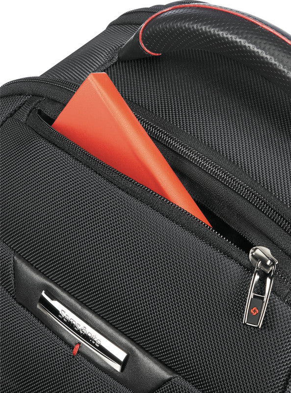 Samsonite Pro-DLX 5 Notebook-Rucksack – 21/26 l, RFID-Fach, Aufsteckfunktion, Nylon, Schwarz