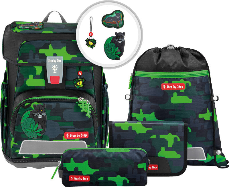 Step by Step Schulrucksack-Set Cloud – 5-teilig – Black Cat Chiko – Recycelte Materialien