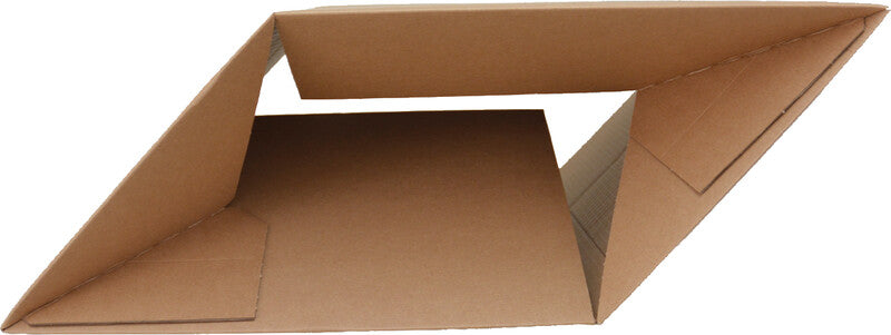 Elco Aufrichtekarton – 445 × 315 × 180–300 mm, Automatikboden, selbstklebend, Aufreissband, braun