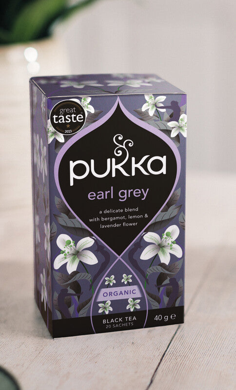 Pukka Earl Grey – Teebeutel, Bio-Schwarztee – 20 Beutel