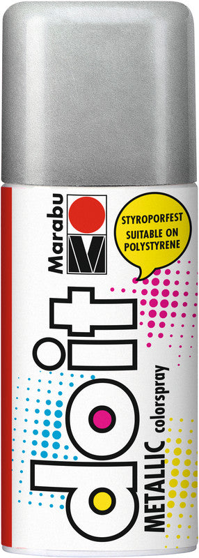 Marabu do it – Farbspray – silber metallic, seidenmatt, 150 ml