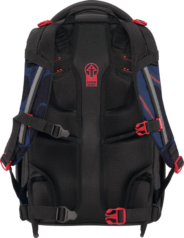 Coocazoo Schulrucksack Porter – Lava Lines – 30/35 l – 30,0 × 44,0 × 23,0 cm – recycelte Materialien