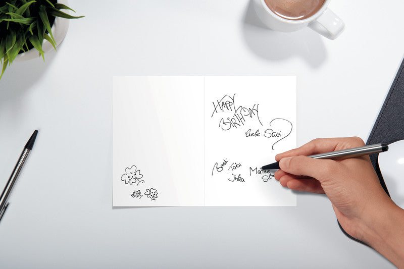 Sigel Grusskarte Happy Birthday – A6 (105 × 148 mm) – mit Umschlägen, englischem Text, für Inkjet/Laser/Kopierer
