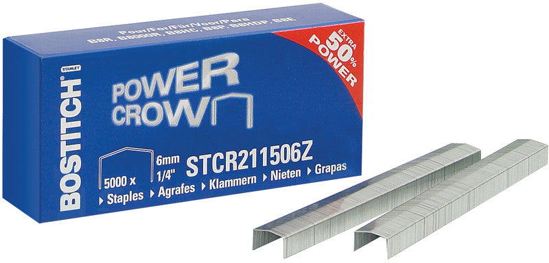 Bostitch Heftklammern – für B8RC, B8RE, B8RD und andere – 6 mm – Metall, silber – 5000 Stück.