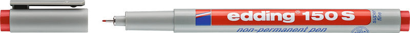 Edding Non-Permanent-Marker 150 S – superfein 0,3 mm – rot – feucht abwischbar