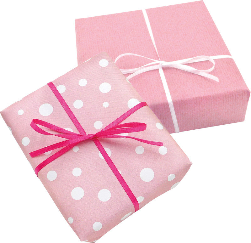 Braun + company Geschenkpapier Rolle – Kraftpapier, recyclingfähig, Rot/Rosa – 700 × 2000 mm
