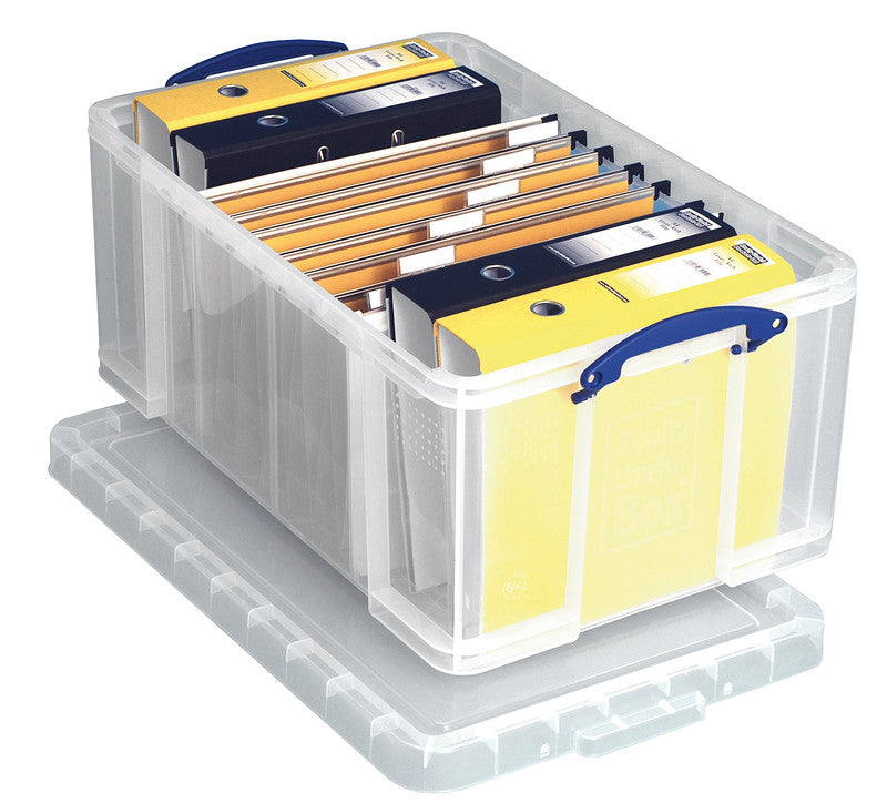 Really Useful Boxes Ordnungsbox – Kunststoff, transparent, 44 × 31 × 71 cm