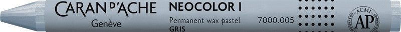 Caran d-Ache Neocolor Wachsmalkreide – Grau, Ø 9 × 100 mm, 1er-Pack, wasserfest, lichtbeständig