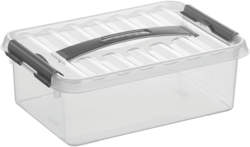 Helit Aufbewahrungsbox the q-line – Kunststoff, Transparent, 30 × 10 × 20 cm – 1er-Pack