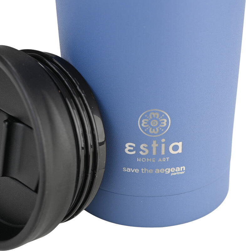 Estia Thermobecher – 3,5 dl – Edelstahl, isoliert, Schraubverschluss – Denim Blue