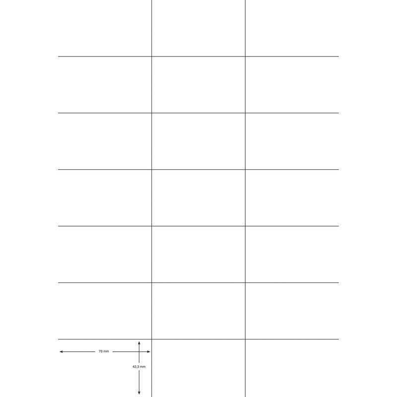 Q-CONNECT Etiketten, 70 mm × 42 mm, weiss, Papier, permanent, 2100 Etiketten (100 Blätter)