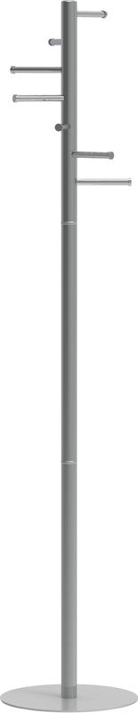 MAUL Calima Garderobenständer (7 Haken) – Stahl – Silber – 1'770 mm
