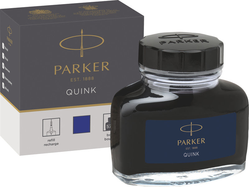 Parker Füllhaltertinte für Kolbenmechanik, Konverter – blau, geruchsarm, 57 ml