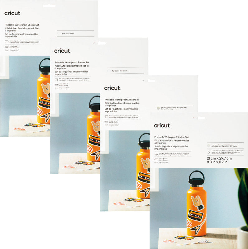 Cricut Stickerpapier – für Cricut Maker, Explore 3 und Joy Xtra – A4 – holo – Packung, 5 Stk.