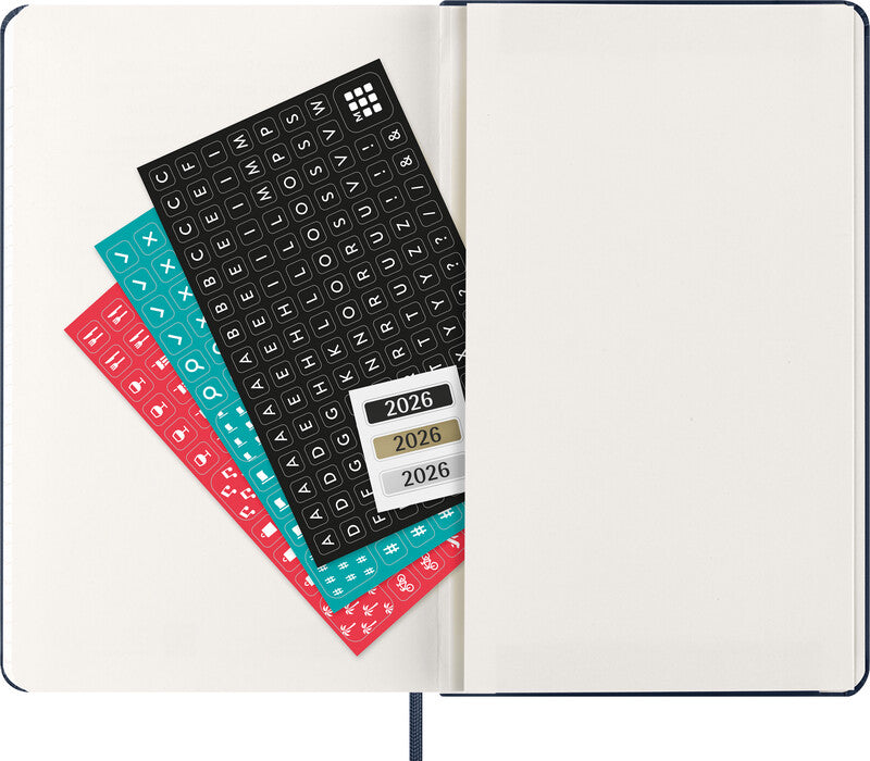 Moleskine Wochenagenda – 1 Woche/1 Seite, gebunden, 13 × 21 cm, 2026, Saphirblau, FSC