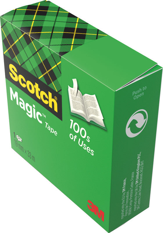 Scotch Büro-Klebeband Magic 810 – matt, beschriftbar, 19 mm × 33 m, transparent