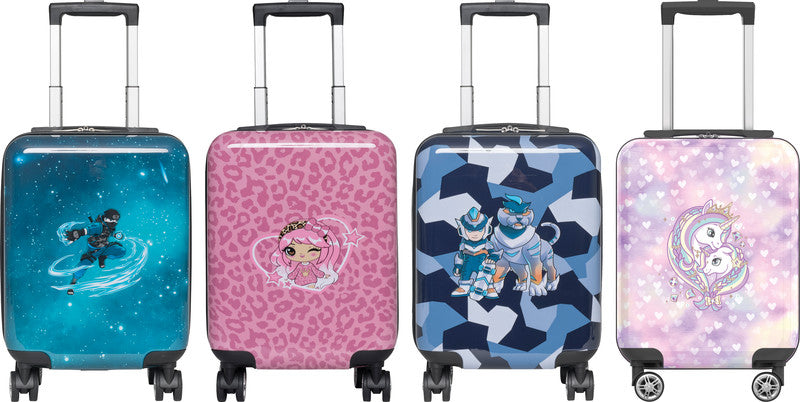 Beckmann Kindertrolley Tiger Race Handgepäck – 22 l, Hartschale PC/ABS, 4 Doppelrollen, 30,5 × 46,5 × 22 cm