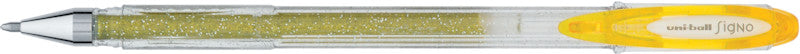 Uni-Ball Signo Sparkling Gelschreiber – gold, 0,7 mm, für dunkles Papier, Kappe