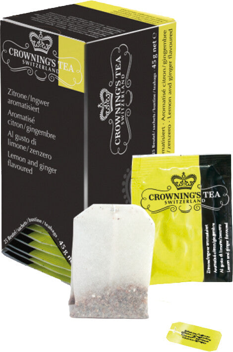 Crowning’s Tea Crowning's Tea – Zitrone & Ingwer – Teebeutel, Früchtetee – 25 Beutel