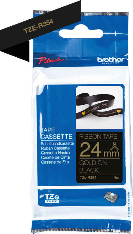 Brother Textilband – 24 mm × 4 m, schwarz, gold