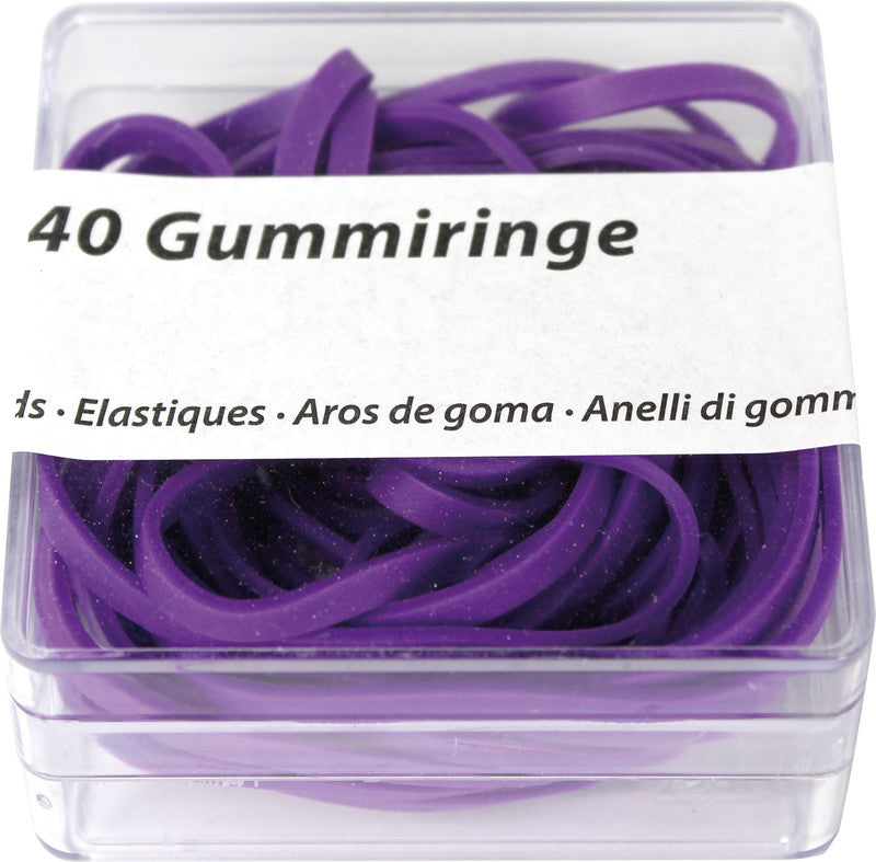 Metzger & Mendle Gummibänder – 3 × 38 mm, 3 × 50 mm, Ø 50 mm, farbig sortiert, Gummi