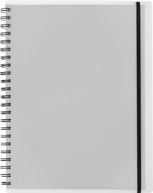 Kolma Collegeblock A4, kariert, Spiralbindung, 100 Blatt, 4-fach gelocht, perforiert, 70 g/m² – transparent