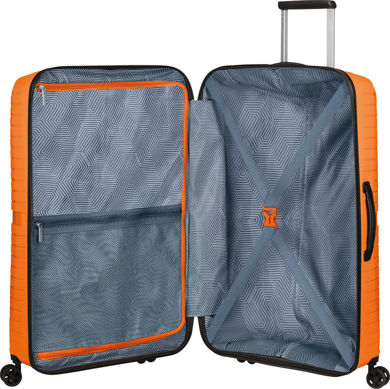 American Tourister Trolley – Hartschale, 4 Doppelrollen, mit TSA, Mango Orange, 49 × 77 × 31 cm