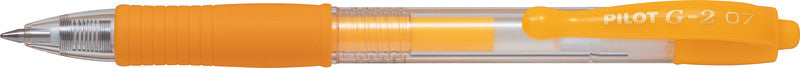 Pilot G-2 Gelschreiber – Neon Apricot, 0,7 mm, für dunkles Papier, Druckmechanik, nachfüllbar