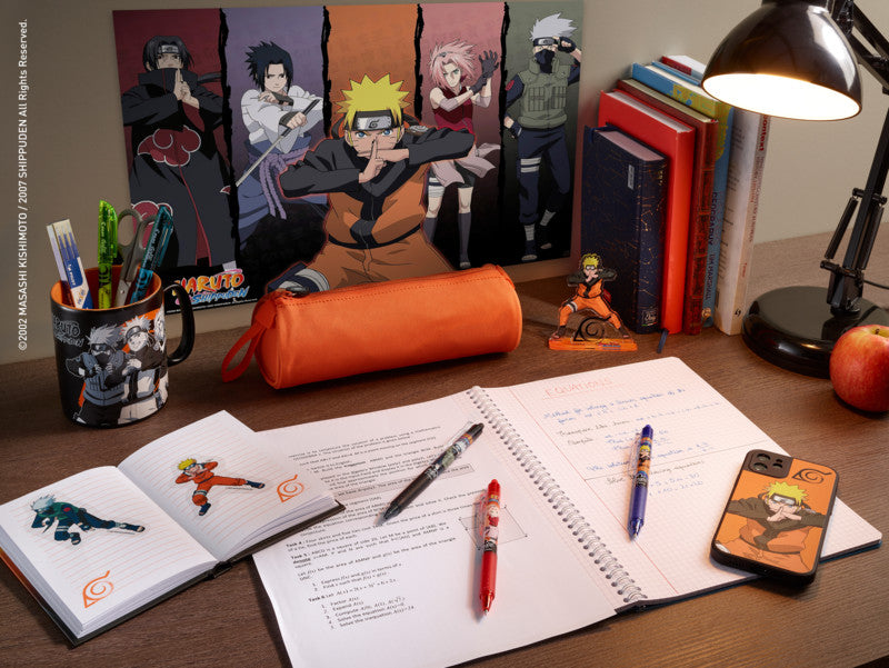 Pilot FriXion Ball Clicker Naruto Shippuden – Radierbarer Tintenroller, 0,7 mm, Schwarz, für Linkshänder
