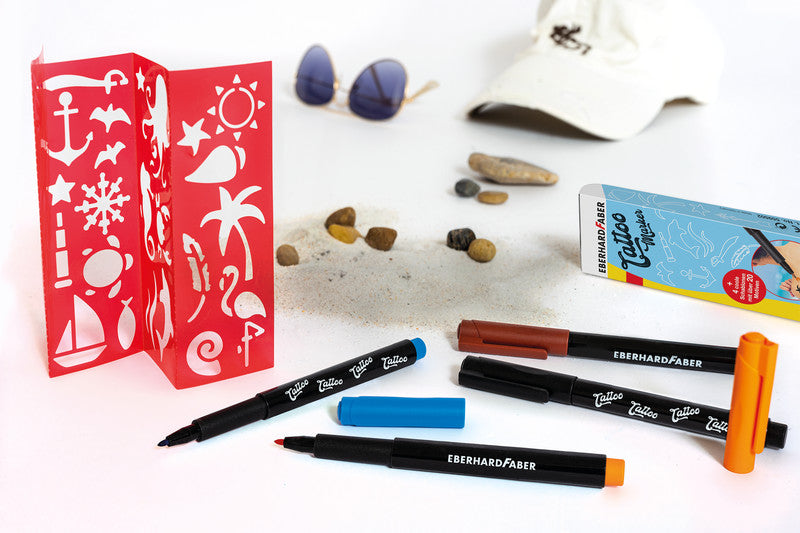 Eberhard Faber Non-Permanent Marker – Rundspitze – Sortiert – 4er-Set – Wasserlöslich