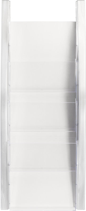 Helit Hängesichttafel – A5 Hochformat, Silber, Kunststoff, 4 Fächer – 1 Stück