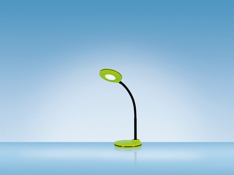 Hansa LED-Tischleuchte Splash – Touch, Schwanenhals, 3-stufig dimmbar – 4000 K – 300 lm 3,2 W – Kiwi Kunststoff