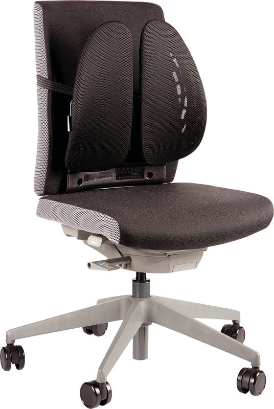 Fellowes Rückenstütze Back Angel – 42×13×39 cm, höhenverstellbar 14–23 cm, schwarz
