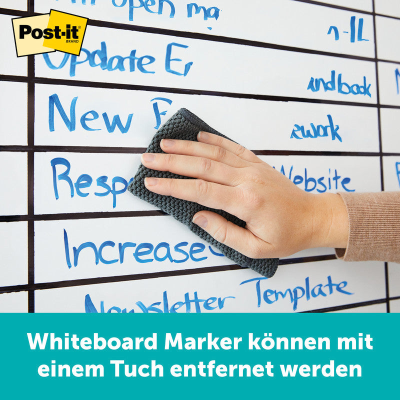 Post-it – Whiteboard – 240 × 120 cm, Wandmontage