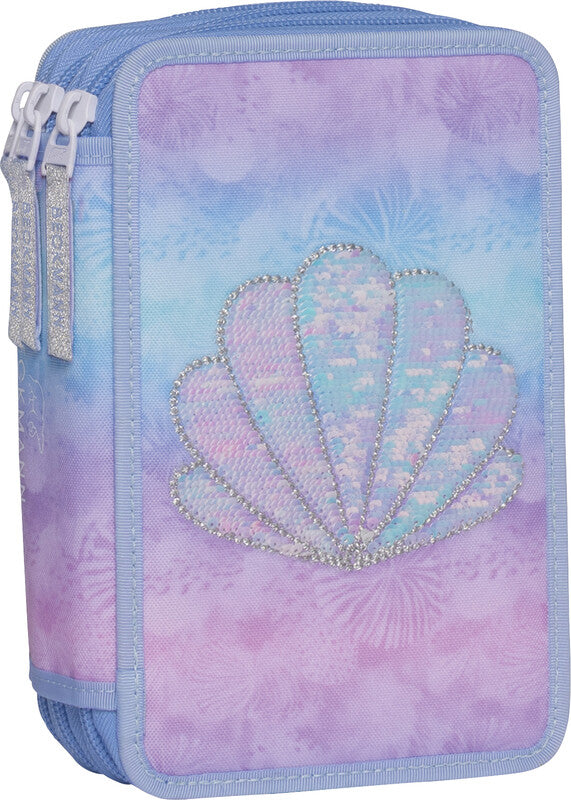 Beckmann Classic Etui Triple, gefüllt – Seashell – Kunststoff – 13 × 20,5 × 7 cm
