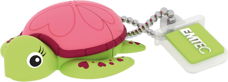 Emtec Animalitos Lady Turtle USB-Stick – 16 GB, USB 2.0, mehrfarbig