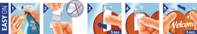 Tesa Montageband Powerstrips, für Spiegel – transparent, bis 1 kg