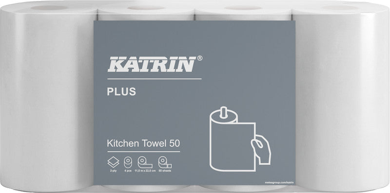 Katrin Haushaltspapier, weiss, 23 × 22,5 cm, 4 Stk., eco:plus