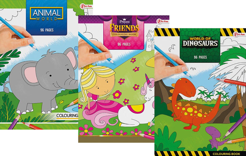 Toi-toys Dinosaurs World Malbuch, Karton, 21 × 29,7 cm, Mehrfarbig