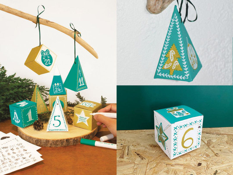 Pilot Adventskalender-Set – 3 Pigmentmarker – 60 × 535 × 100 mm