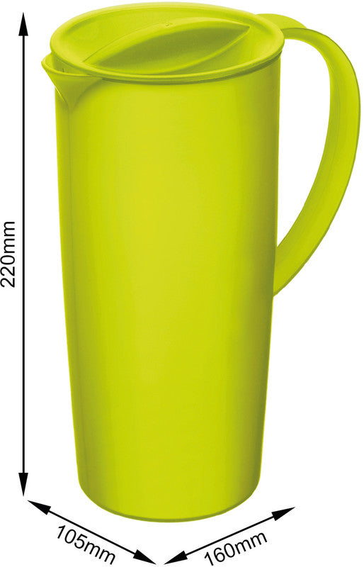 Rotho Caruba Krug – 1,2 l, Kunststoff, Limettengrün, spülmaschinenfest, BPA-frei