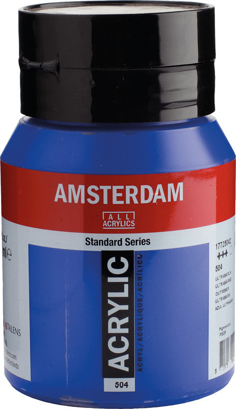 Royal Talens Amsterdam – Acrylic Standard – Acrylfarbe – Ultramarin, 500 ml